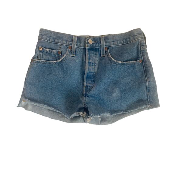 Levi's Pants - Levis Shorts Cut-Offs 501 Classic Wash 5 Pocket Frayed Hem Ladies Size 27